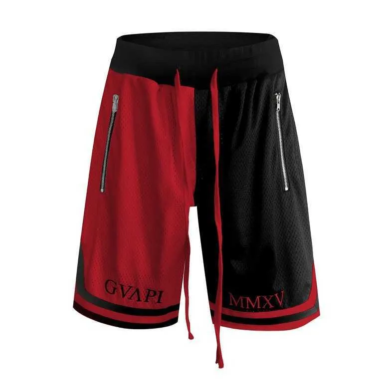 Pantaloncini da uomo Guapi ricamo maglia nero incantesimo rosso nero incantesimo bianco pantaloncini a contrasto pantaloni da spiaggia pantaloni da basket