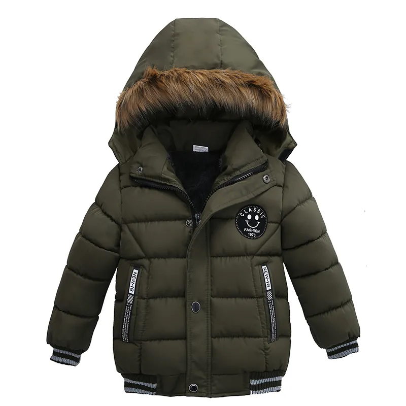 2020 NOUVEAU Haute Qualité Hiver Enfant Garçon Doudoune Parka Big Girl Thicking Manteau Chaud 2 3 4 5 6 Année Lumière À Capuche Survêtement LJ200831