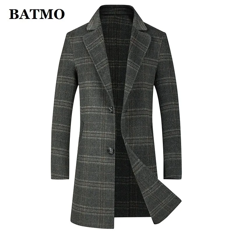 Batmo przyjazdu Wysoka jakość 80 Wełniana wełniana płaszcz płaszcz Mężczyzny S Men Kurtki plus rozmiar M LB LJ201110