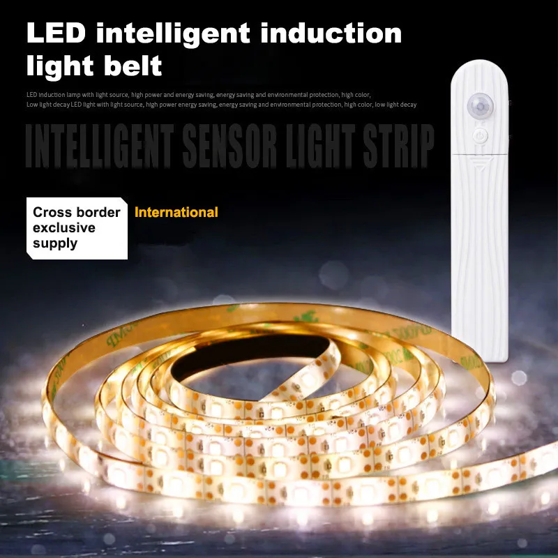 Descuento Tira de luces LED USB de 5M, lámpara Flexible impermeable con cinta, Sensor de movimiento, cocina, armario, escalera, luz nocturna, Led Lam211v