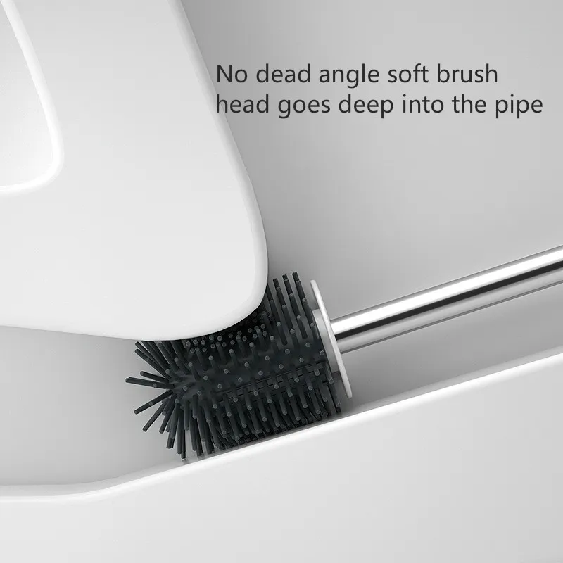 화장실 브러시 WC 액세서리 Xiaomi 악기 브러시 용 홀더 욕실 제품 실리콘 벽 장착형 도구 젤 201214