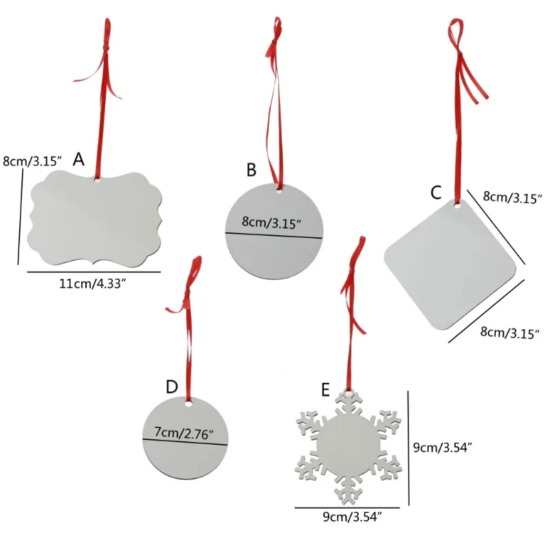 Konst och hantverk Sublimation Blank Hängsmycke MDF Board Blank Jul Valentinsdag Ornament DHL