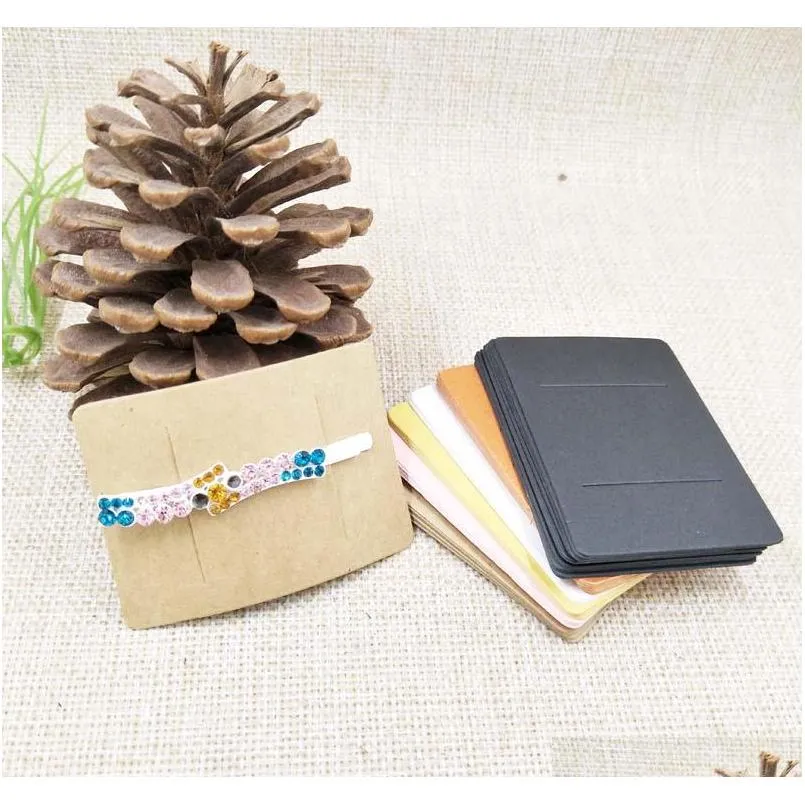 5 × 7 سم متعددة الألوان DIY فارغة شعر مخلب باريت منتجات البطاقة البطاقة البطاقة بطاقة العرض 