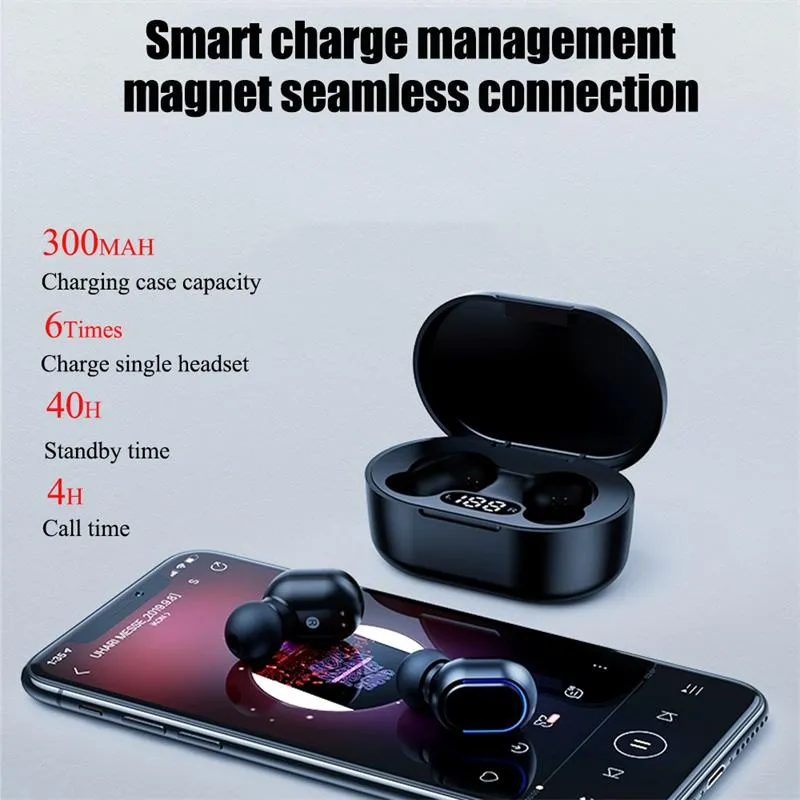 E7S Tws Bluetooth 50 Earphone Wireless Headphone Stereo Sport Earbuds Hands Headset With Mic Charging Case Headset2602027