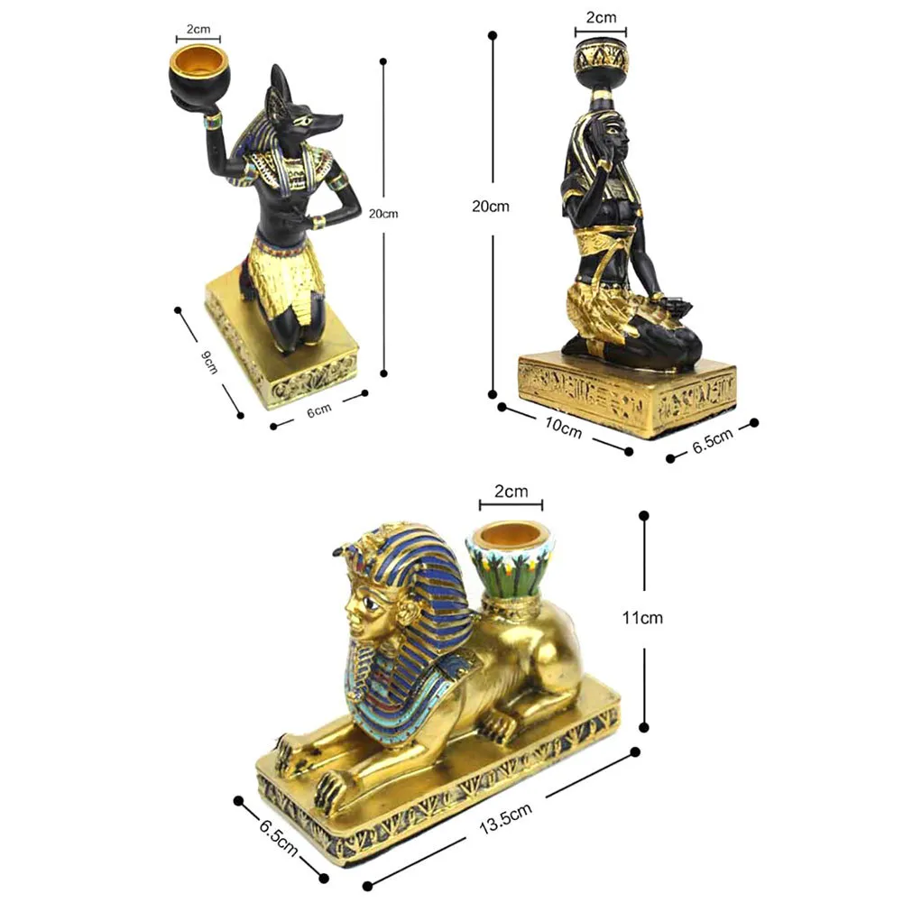Goddess egiziano della dea egiziana Candela candela candela del desktop decorazione del desktop creativo in resina arte artigianale decorazione di uffici Y09314959