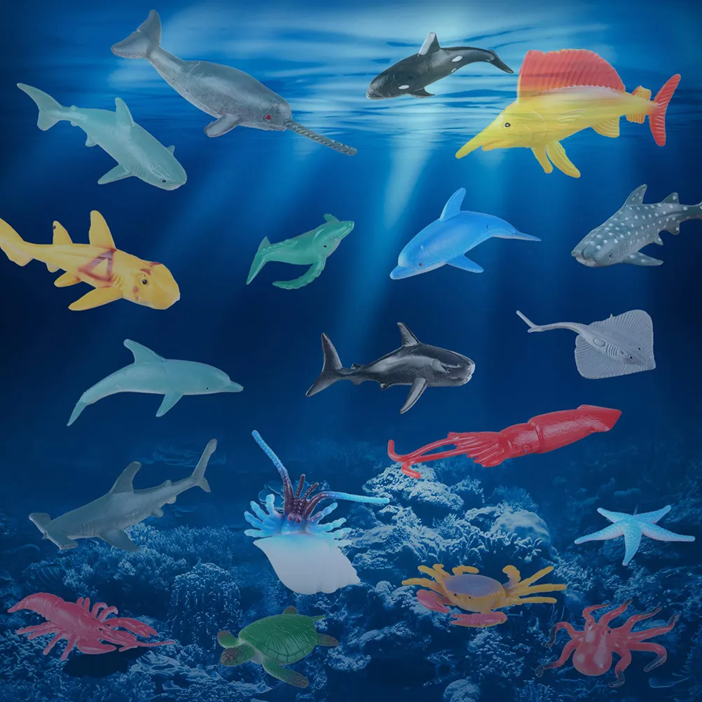 Sous-marin Mini animaux marins jouets réalistes en plastique figurines de jouets marins jouets éducatifs piscine poisson jouet éducation précoce # 10 LJ201019