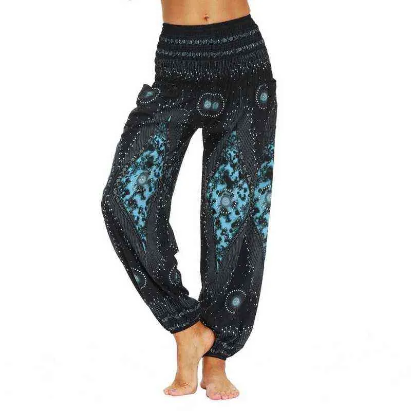 Femmes Casual Loose Hippy Yoga Pantalons Leggings pour hommes et femmes Hippie Boho PJs Lounge Pantalons de plage Impression Pantalons de yoga 2021 H1221