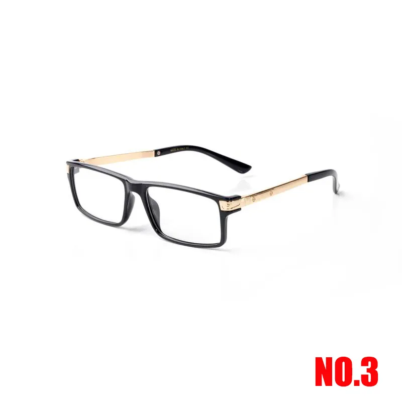 Mode der Künstler Rechteck Mann Metall Leopard Sonnenbrille optische Rahmen Mode Büffelhorn Rahmen Brille Brillen Unisex High2779
