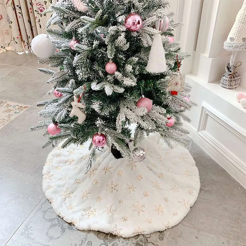 木の装飾の下のクリスマスのカーペットのスカートマットの家の飾り星201127