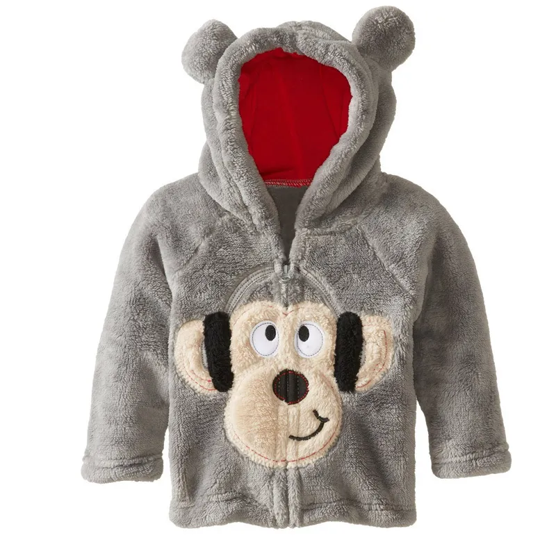 Aşk DDMM Bebek Mont Giysi Erkek Kız Dinozor Hoodie Polar Karikatür Köpek Çocuk Kazak Ceketler Çocuk Giyim 201106