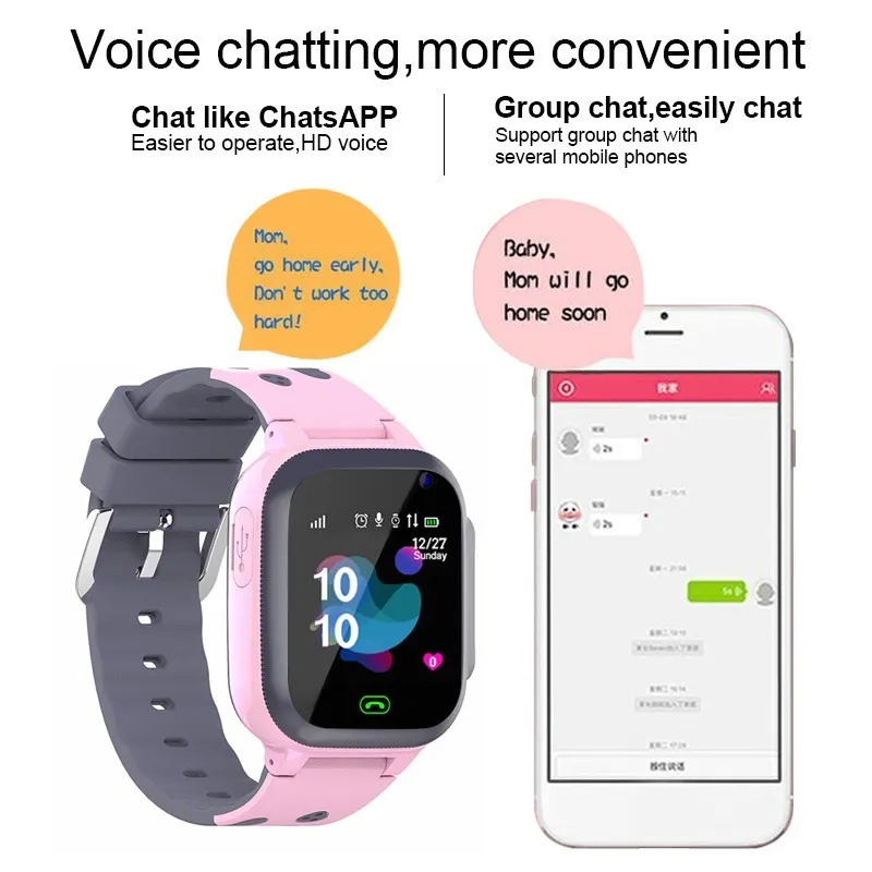 2021 Kid Phone Call Kids Smart Watch для детей SOS Антильсовые водонепроницаемые умные часы Baby 2G SIM -карта Tracker Watches9469042