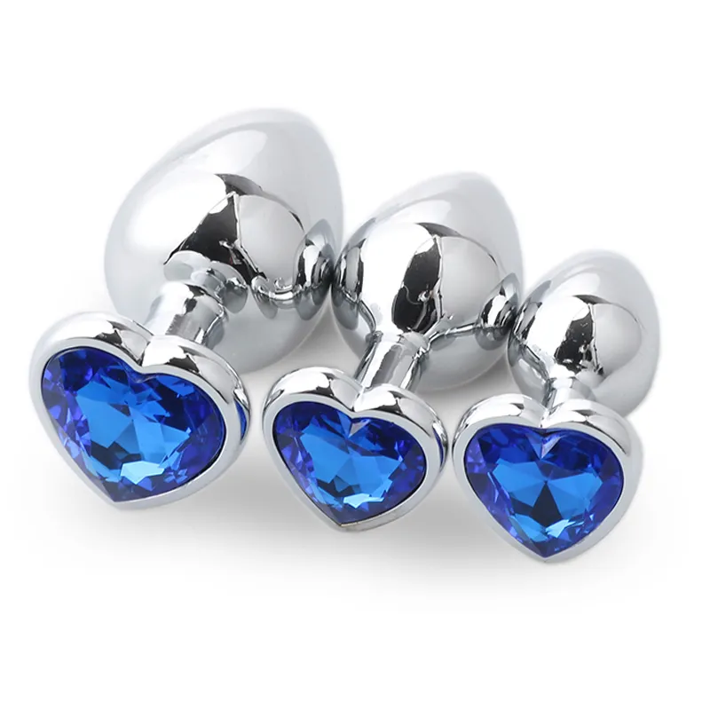 Thierry 3 unids / set Crystal Metal Anal Plug Acero Inoxidable Anal Butt Plug Juguetes Sexuales para ano mujeres Hombres juguetes anales 20121729330767