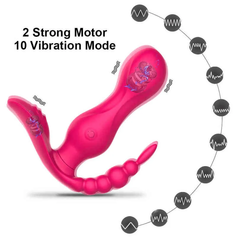 NXY Vibrators Wireless Vagina G Spot Vibrator för Women Anal Clitoris Stimulator Wearable Panties Dildo Vibrerande Sexleksaker Vuxen Par 0407