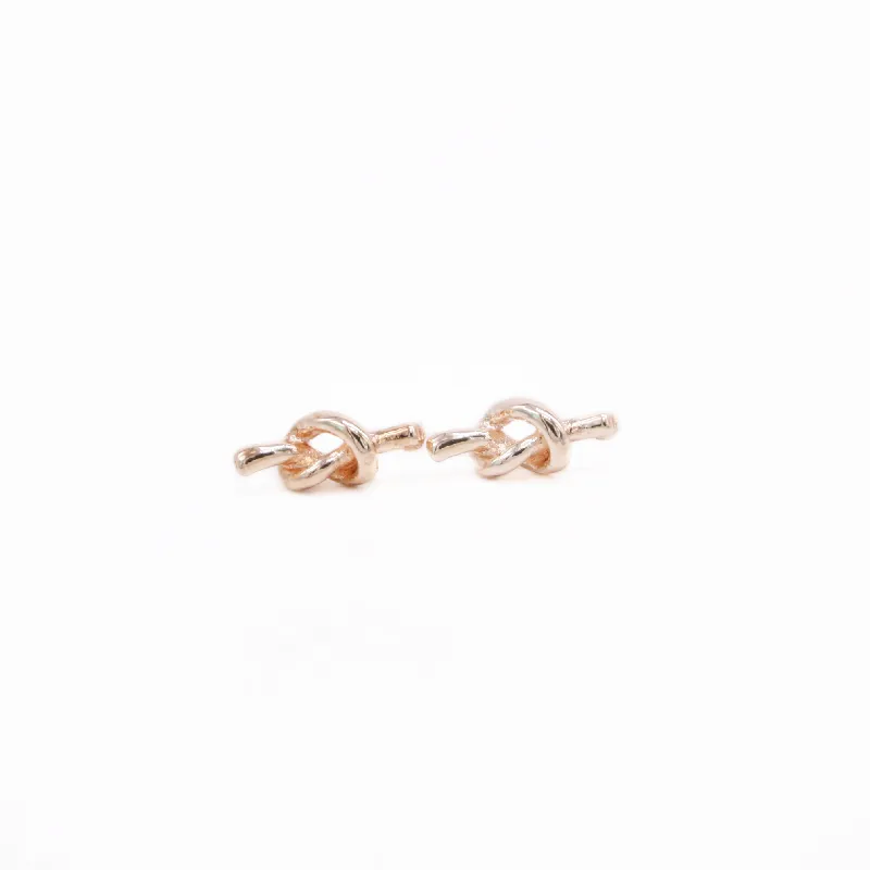 Mode liten knut stud örhänge söt stil miljöskydd material guld silver ros tre färg valfritt för kvinnor258u