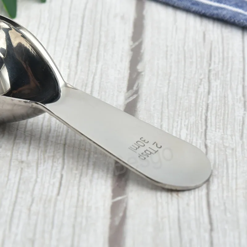 15ml 30ml Stainless Steel Measuring Spoon Children Milk Powder Spoons Baking Cake Measuring Tools Kitchen Seasoning Scoop BH6157 TYJ