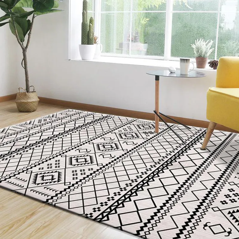 Geometryczne nowoczesne sztuka dywany dywany domowe nordycka sypialnia koc nocna dywan duże miękkie badanie dywaniki teppich podłoga 261m