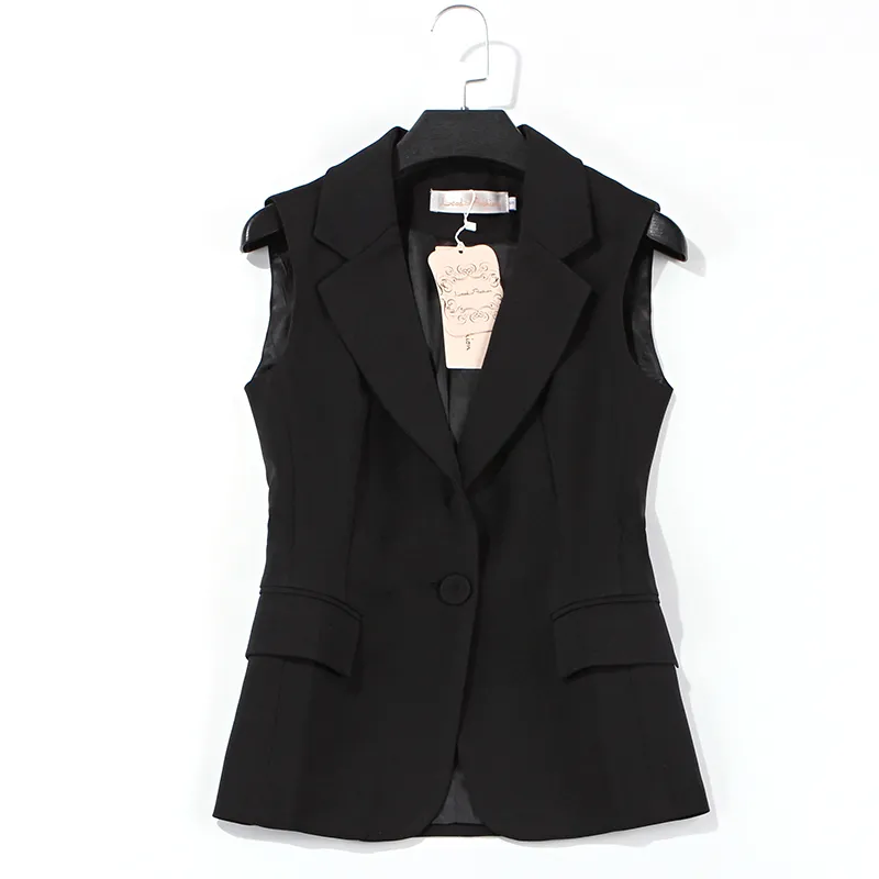 Costume gilet costume femme short professionnel deux pièces mode décontracté rouge veste sans manches 2019 été nouveaux vêtements pour femmes T200818