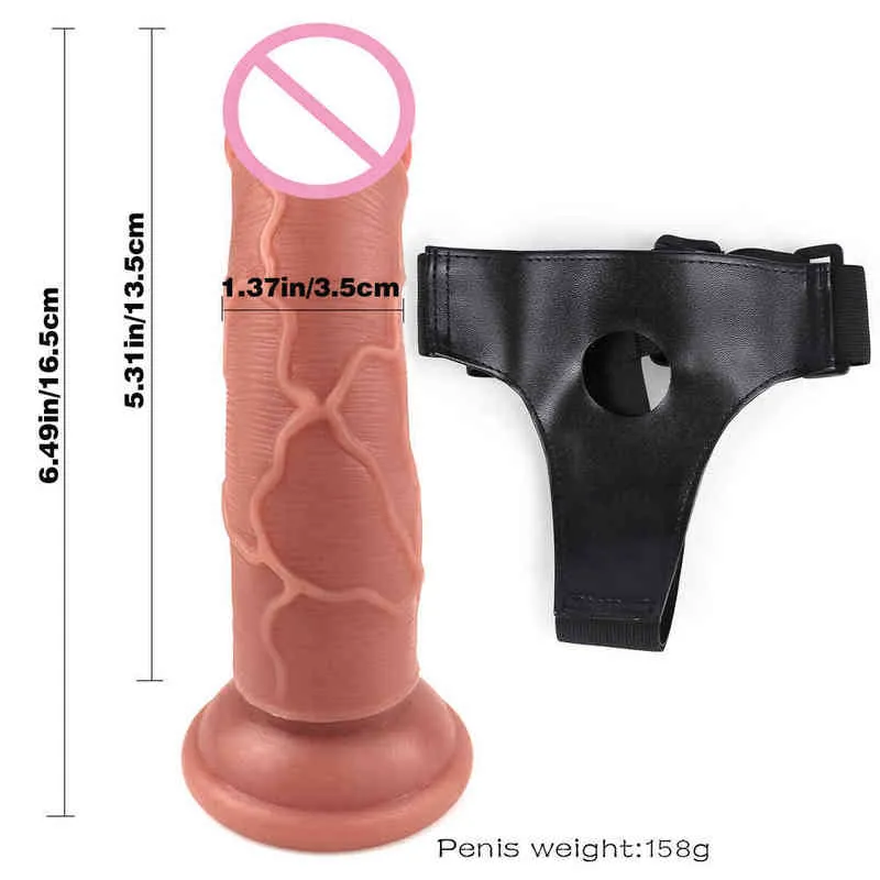 Nxy Dildos Anal Brinquedos Presunto Silicone Lala Calças Wearable Couro Penis Homens T Dildo Lésbica Les Sexo Produtos 0225