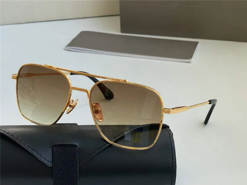 New Fight 007 popular Symeta sunglasses men gold retro square frame fashion avant-garde style top quality UV 400 lens eyewear Send254b