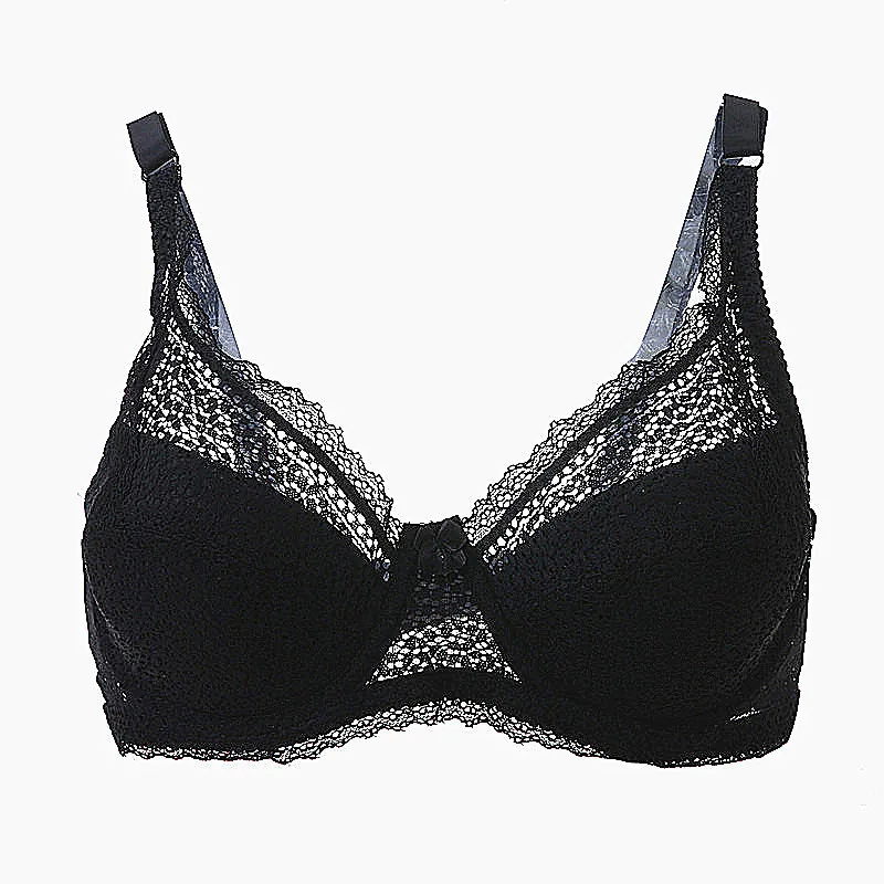 Femmes Sexy Underwire Rembourré Broderie Dentelle Soutien-Gorge 80D 85D 90D 95D Soutien-Gorge Push Up Bras Plus La Taille Sexy Bras pour Femmes 201202