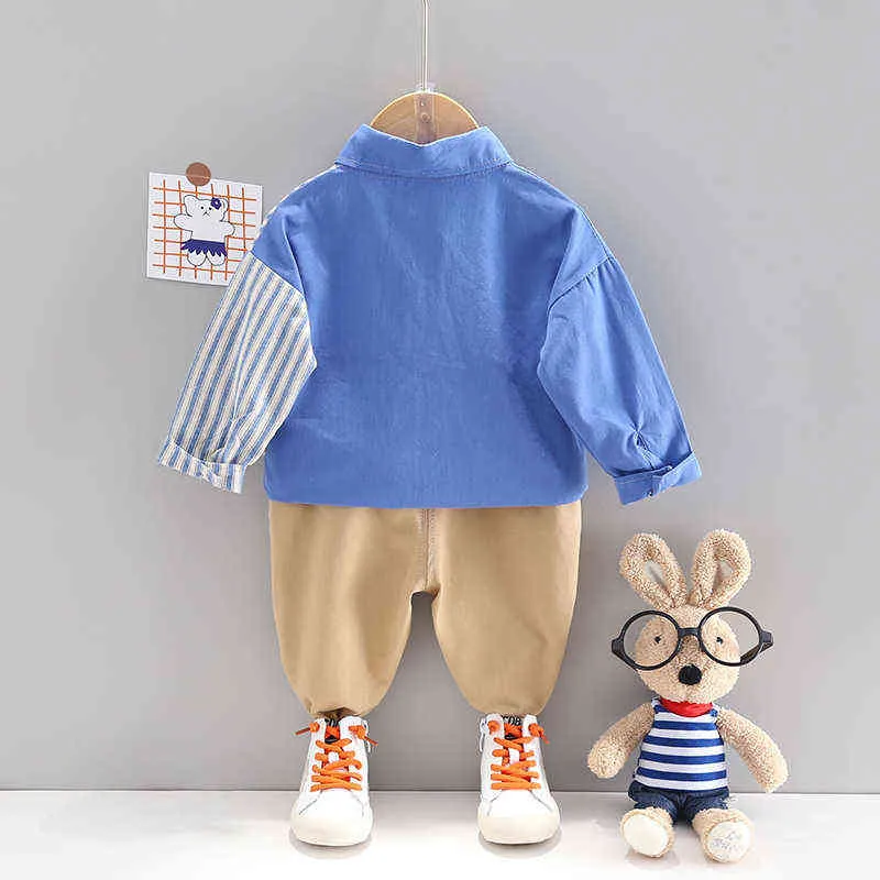 Ny vår höst baby pojkar kläder barn bomull Casual tröja byxor 2st / sätter toddler mode sport kostym barn tracksuits g220310