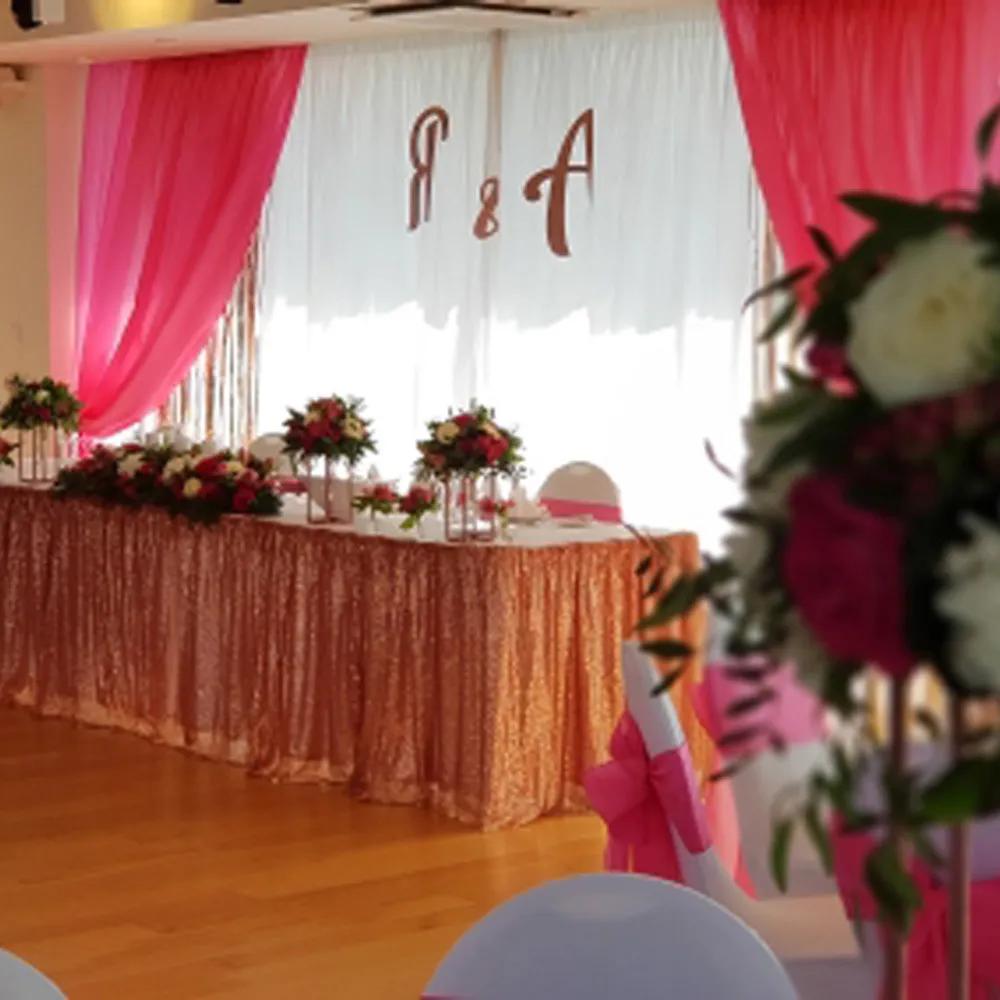 Toalha de mesa retangular com lantejoulas e glitter, 120x200cm, 120x400cm, ouro rosa, lantejoulas, para festa de casamento, decoração de natal f1258q