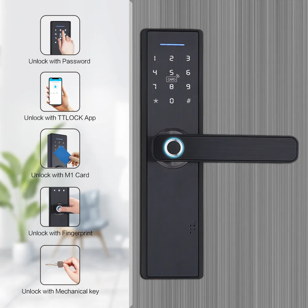 Appless WiFi APP Electronic Lock Locks Intelligent Biometric Porte Locks Fingerprint Smart WiFi Digital Keyless Lock T20011111575449