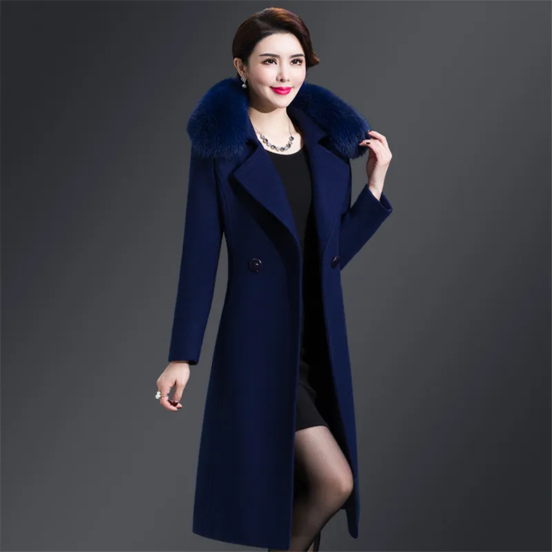 Зимние женщины элегантные тонкие большие размеры пальто высококачественной уличной одежды корейский стиль пальто 4xL 201218