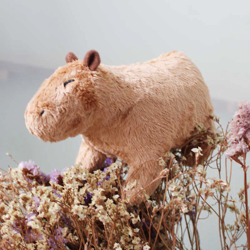 Imitacja zwierzęcia kapibara pluszowe zabawki śliczne pluszowe lalki wypchane miękkie zwierzęta dzieci dzieci Peluche prezent na boże narodzenie 220210