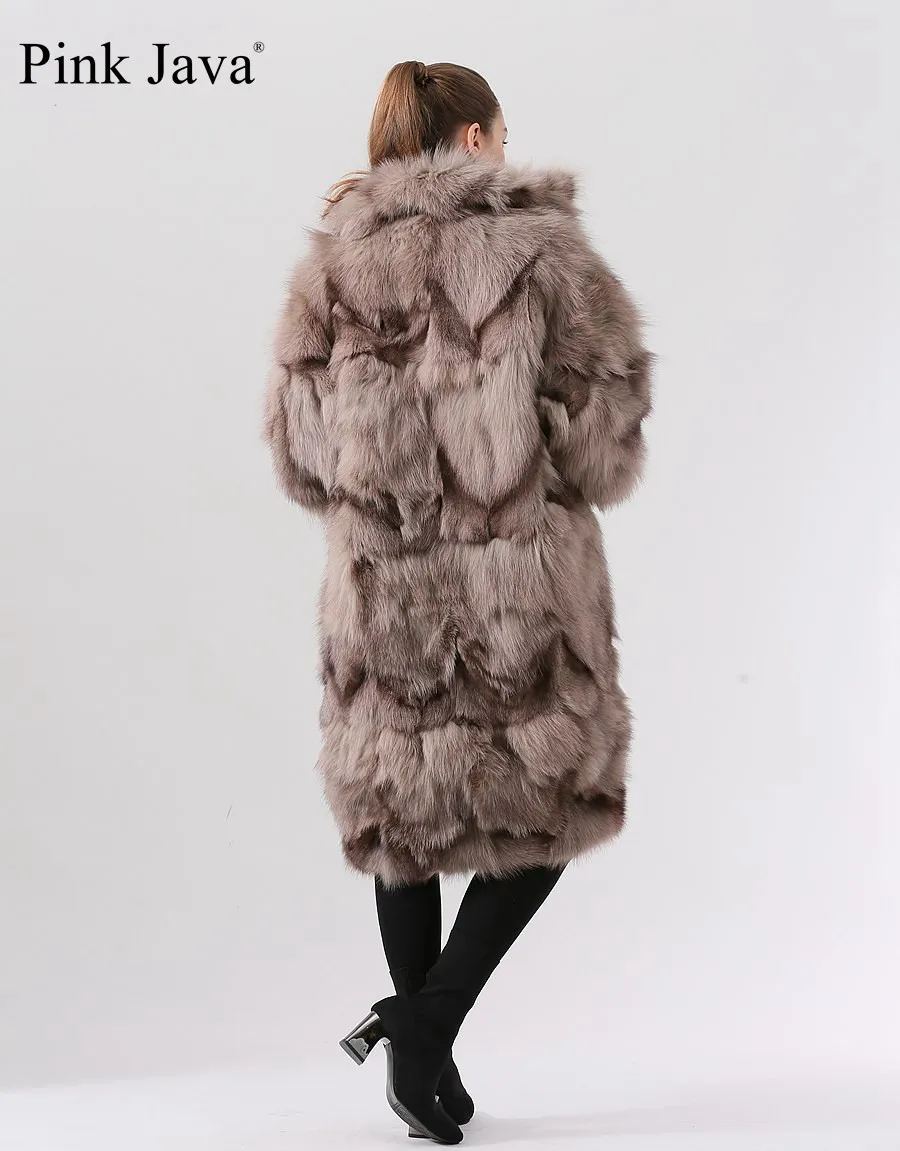 ppink java 19036 Real Fur 코트 여성 겨울 패션 자켓 Long Coat Real Fur 코트 New New Avery 201112