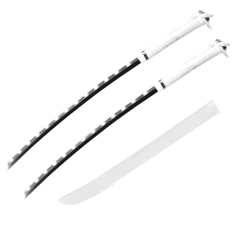크리스마스 장식 일본 애니메이션 악마 슬레이어 kimetsu no yaiba hashibira inosuke cosplay props-real steel fantasy swords-two s2724