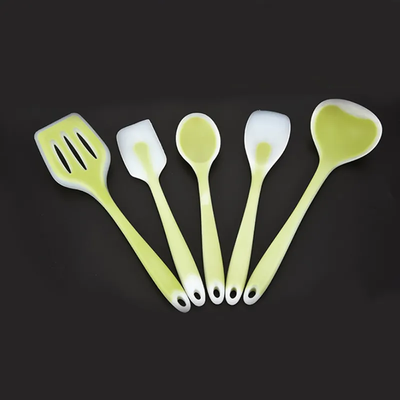 5 pièces/ensemble Silicone cuisine ustensiles de cuisine ensemble résistant à la chaleur cuisson antiadhésif outils de cuisson utensilio de cozinha