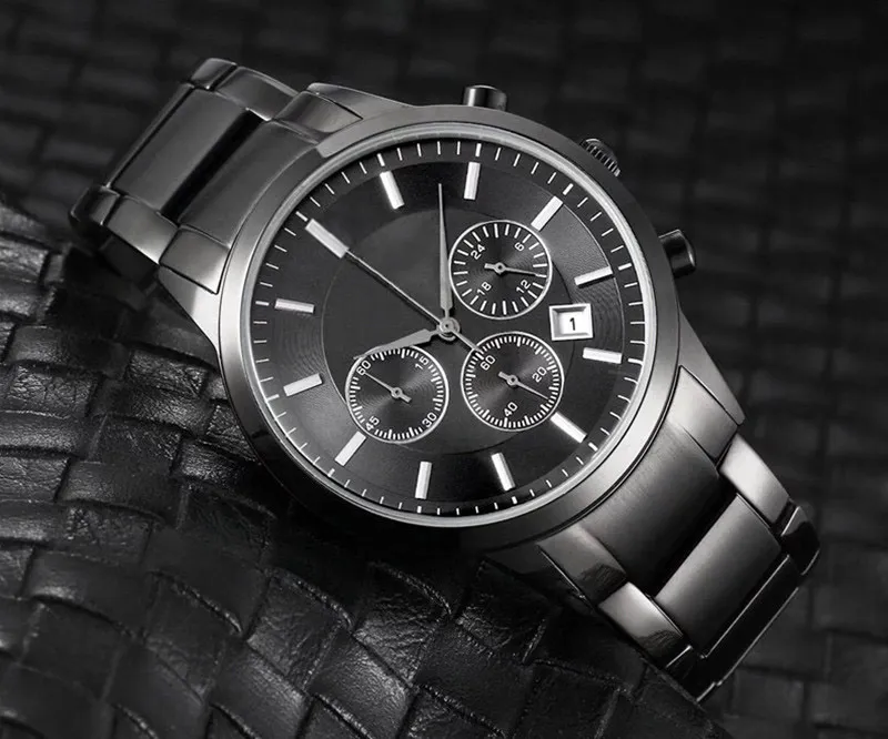 Cały luksusowe męskie zegarek 42 mm kwarcowy style sportowe
