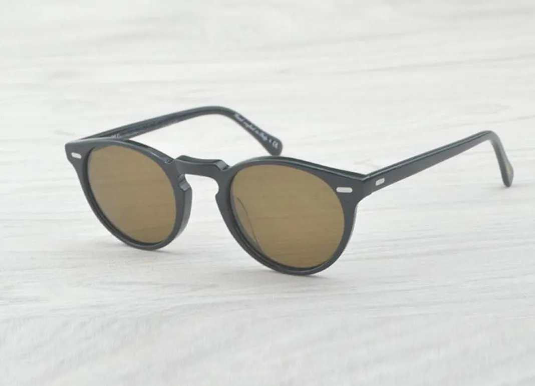 Novo Gregory Peck Vintage Mulheres OV 5186 óculos OV5186 Óculos de sol polarizados 45mm 47mm Retro Design Brand Sun Glasses com case182x