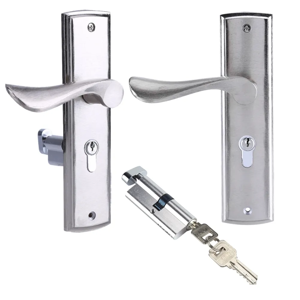 1 Zestaw trwałych drzwi zamka Cylinder z przodu tylna dźwignia zatrzaskowa Home Security W / Keys Dual Zatrzask Room Bezpieczeństwo Blokada Bezpieczeństwo 201013