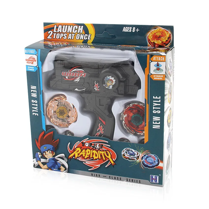 Bey blade Metal Fusion Jouets à vendre Spinning beyblade Toys Set, jouet gyroscope avec double lanceurs, dessus en métal à main Y1130