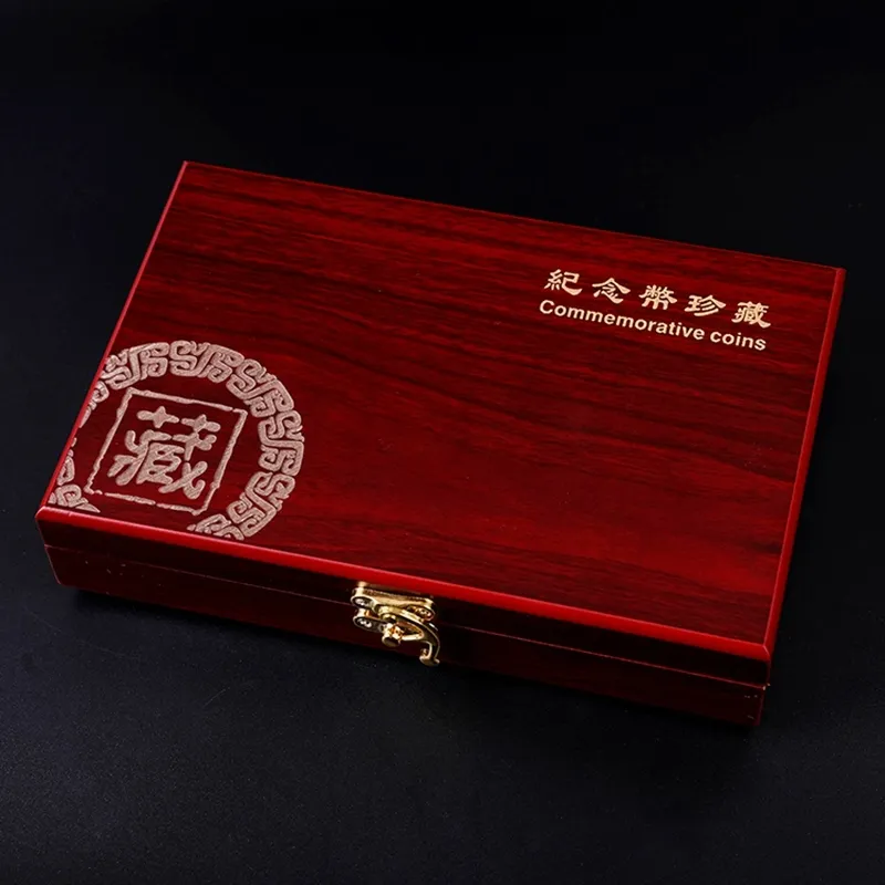 50 個木製コイン保護ディスプレイボックス収納ケースホルダーラウンドボックス記念コレクションボックス C0116