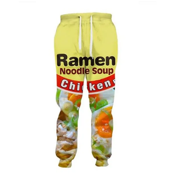 Nuovi uomini donna Ramen Noodle Soup divertente stampa 3D moda tute pantaloni Hip Hop con cappuccio MH061216e