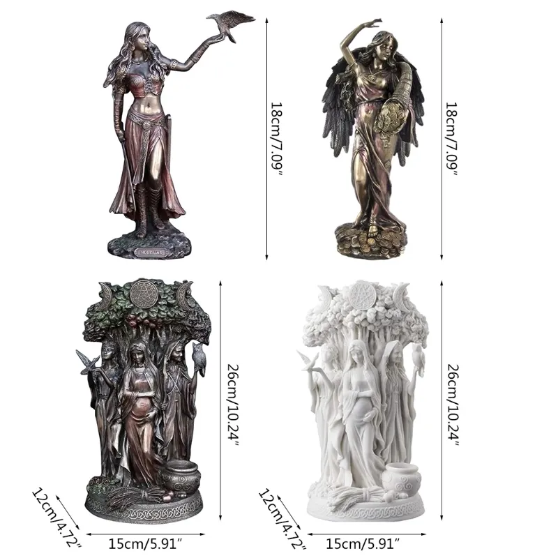 Grèce déesse celtique polyrésine Statue ornements costume pour salon chambre étude maison jardin extérieur Patio figuras décoration 21318174