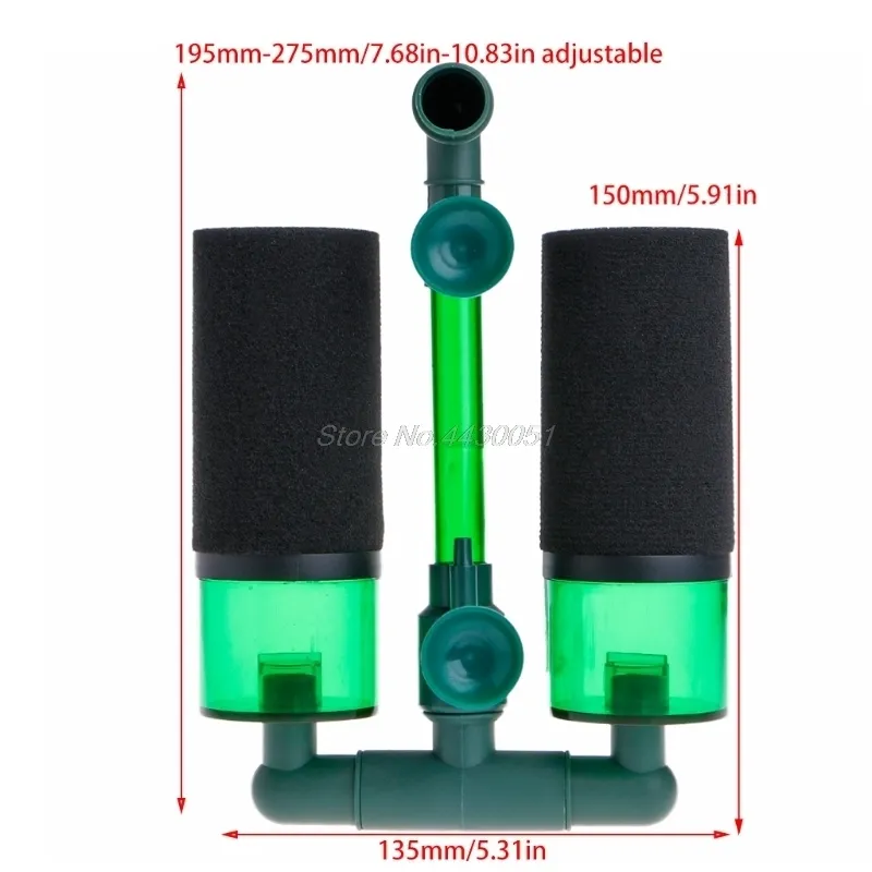 リウムスポンジプラスチックフィルター水槽生化学エアポンプダブルヘッドW吸引カップY200917