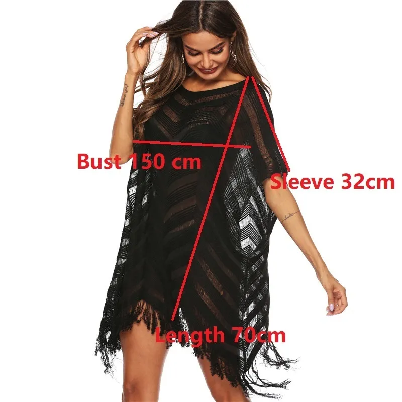 Gland Femme Tunique Robe De Plage Noir Beachwear Maillot De Bain Maillot De Bain Robes Femmes Maillot De Bain Cover Ups Blanc Noir V Style Sexy T200708