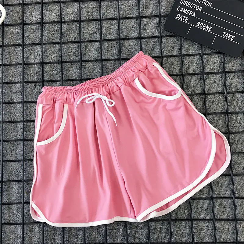 Laufen lässiger Trainingsanzug Sommer neue Frauen koreanische Version der Mode Kurzarm-Shorts zwei Sätze rosa Outfit ONeck Sonntag T200603