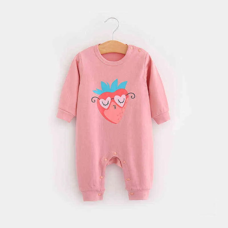 Infant Newborn 0-12M Children's Clothing Unisex Spring Bebe Baby Jumpsuit Rompers Cotton Boy Girl Long Sleeve Ropmer onsie G1221