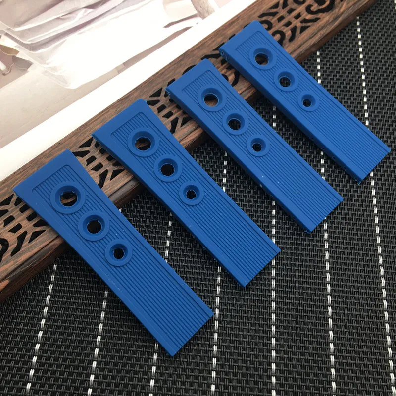 Wholesale Brand Black Blue soft Silicone Rubber Watch band 22mm 24mm WatchBand Bracelet For fit strap7750503