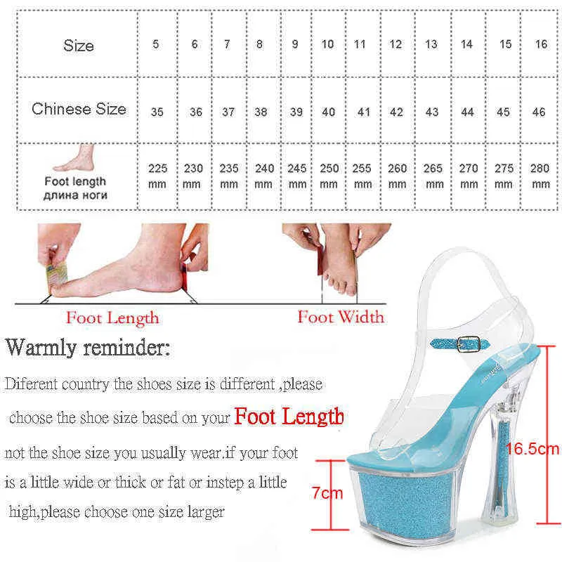 Sandalet Kalın Topuk 17 cm Seksi Sandalet Yürüyüş Show Artefakt Modeli Topuklu Sandalet Sequins Kalın Kadın Ayakkabı Yaz 220309
