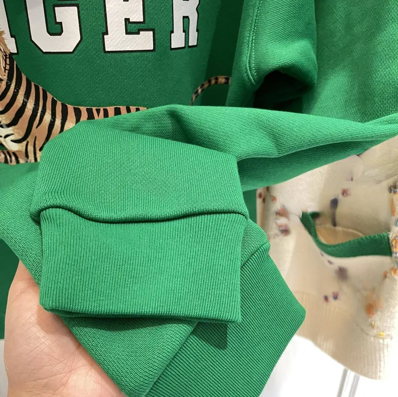 Mode Designer Green Cotton Sorderive Hoodie Letter Tight Printing Sweatshirt Märke Pullover för man och kvinnor