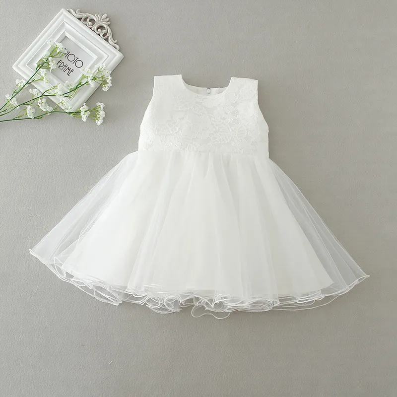 Newborn White Christmas Dress For Baptism Baby Girl Lace Christening Gown Dress Toddler 1st Birthday Party Infant Costumes F12032083163