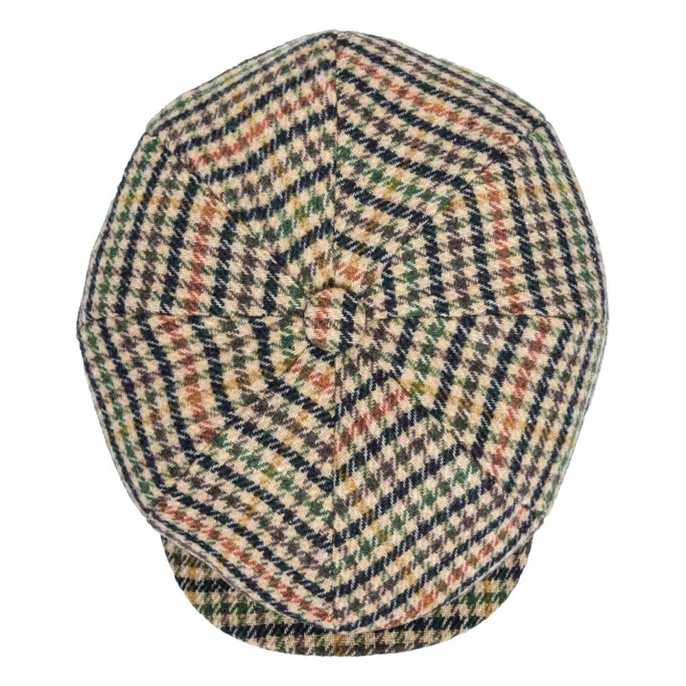 Feinion Newsboy Cap for Men Women Herringbone 50% wełny Tweed Flat Caps Yellow Green Cabbies Hat 068 201216240M