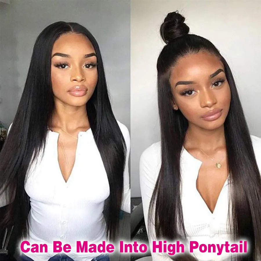 360 Full Lace Wig Human Hair Pre Plucke for Black Women Brazilian Straight Lace Front Human Hair Wigs Hd 360 Lace Frontal Wig Hd2435930