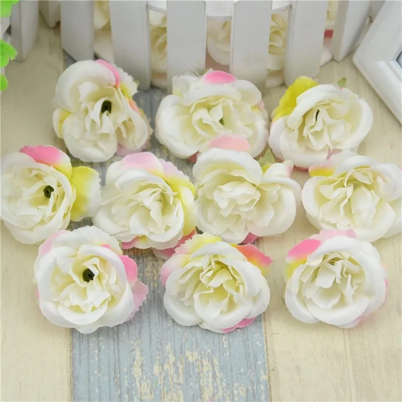 Artificielle Pivoine Rose Soie Têtes De Fleurs Pour La Maison De Mariage Décoration DIY Headmade Scrapbooking Guirlande Pas Cher fausses fleurs 201222